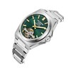 LLOYD - Montre Homme - Analogique Mouvement Squelette Automatique avec coeur ouvert - Cadran vert - vue V2