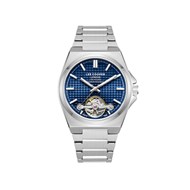 LLOYD - Montre Homme - Analogique Mouvement Squelette Automatique avec coeur ouvert - Cadran bleu foncé
