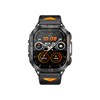 Montre mixte - EXPLORER - Boitier rectangulaire noir - Bracelet en silicone noir avec doublure orange - vue V1