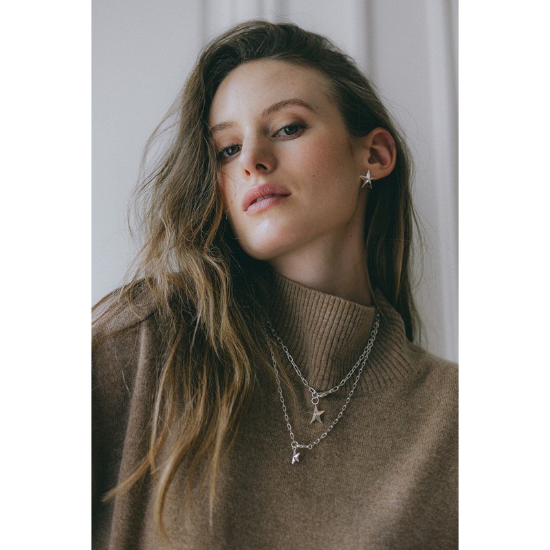maxi collier étoile plaqué argent - RAOUL - vue 2