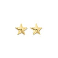 mini boucles d'oreilles puces étoiles doré à l'or fin - RAOUL