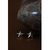 mini boucles d'oreilles puces étoiles plaqué argent - RAOUL - vue V2