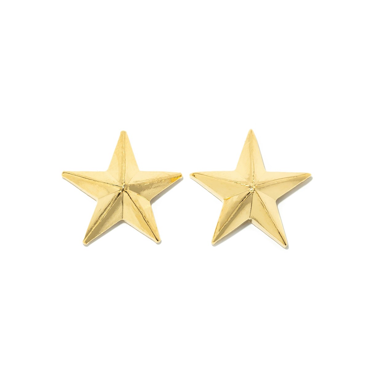 boucles d'oreilles puces étoiles doré à l'or fin - RAOUL