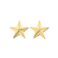 boucles d'oreilles puces étoiles doré à l'or fin - RAOUL