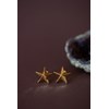 boucles d'oreilles puces étoiles doré à l'or fin - RAOUL - vue V3
