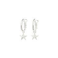 mini boucles d'oreilles créoles étoiles plaqué argent - RAOUL