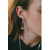 petites boucles d'oreilles créoles étoiles plaqué argent - RAOUL - vue V3
