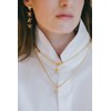 boucles d'oreilles puces pendantes étoiles doré à l'or fin - RAOUL - vue V4