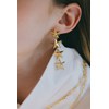 boucles d'oreilles puces pendantes étoiles doré à l'or fin - RAOUL - vue V5