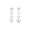boucles d'oreilles puces pendantes étoiles plaqué argent - RAOUL - vue V1