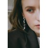 boucles d'oreilles puces pendantes étoiles plaqué argent - RAOUL - vue V2