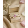 Bague Saphir Rose de Laboratoire 2ct Or Rose 750 - Collection Seraphina - vue V5