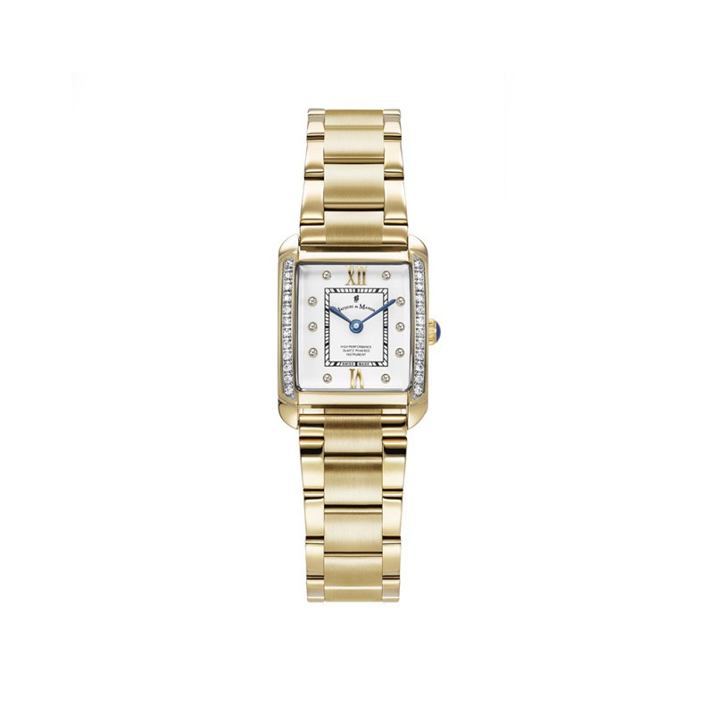 EMILY II - Montre femme - Mouvement quartz suisse 2 aiguilles - Bracelet doré