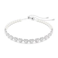 Choker Tennis Ariana Grande x Swarovski Angelic
coeurs argentés Crystal Pearls