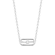Collier Brillaxis argent rhodié oxyde