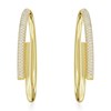 Créoles Swarovski Dextera double anneau - vue V4