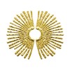 Gold-plated steel half-sun earrings - vue V1