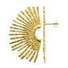 Gold-plated steel half-sun earrings - vue V3