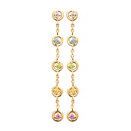 Boucles d'oreilles pendantes Brillaxis plaqué or
multiticolores