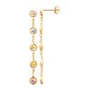 Boucles d'oreilles pendantes Brillaxis plaqué or
multiticolores - vue V3
