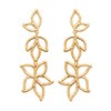 Boucles d'oreilles pendantes Brillaxis fleurs - vue V1