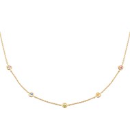 Collier Brillaxis plaqué or et oxydes multicolores