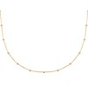Collier chaîne Brillaxis perle plaqué or - vue V1