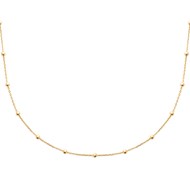 Collier chaîne Brillaxis perle plaqué or