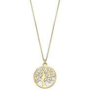 Collier arbre de vie argent doré nacre Lotus Silver