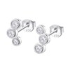 Boucles d'oreilles Lotus Silver trilogie oxydes - vue V1