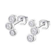 Boucles d'oreilles Lotus Silver trilogie oxydes