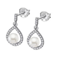 Boucles d'oreilles Lotus Silver perles oxydes