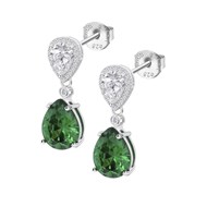 Earrings Lotus Silver oz green