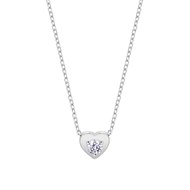 Collier Lotus Silver coeur