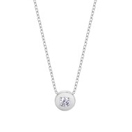 Collier Lotus Silver essential en argent solitaire