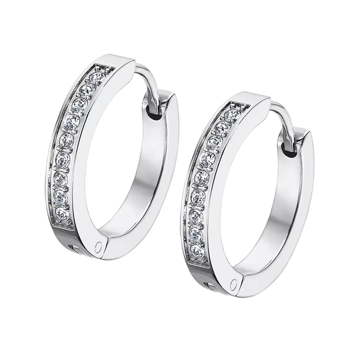 Créoles Lotus style serties d'oxydes de zirconium