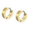 Lotus men's style gold-plated steel hoop earrings - view V1