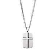 collier Lotus style plaque chretienne