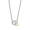 Lotus Style double interlaced heart necklace - view V1