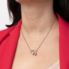 Lotus Style double interlaced heart necklace - view V2
