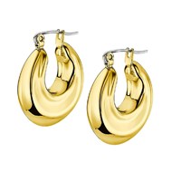 Boucles d'oreilles créoles Lotus style acier doré
epaisseur 8 mm
