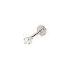 Piercing Agatha Paula argent rhodié et oxyde - vue V1