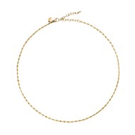 Collier Agatha Smarty acier et bille doré pailletté