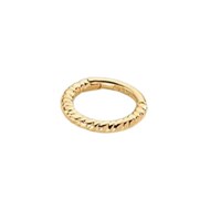 Piercing Agatha mini créole argent doré torsadé