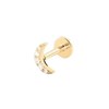 Piercing Agatha Paloma argent doré lune - vue V1