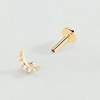 Piercing Agatha Paloma argent doré lune - vue V2
