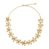 Agatha Bloom necklace golden brass flowers - vue V1