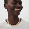 Agatha Bloom necklace golden brass flowers - vue V2