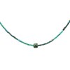 Collier Brillaxis acier doré perles vertes - vue V1