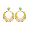 Boucles d'oreilles Brillaxis acier doré - vue V1